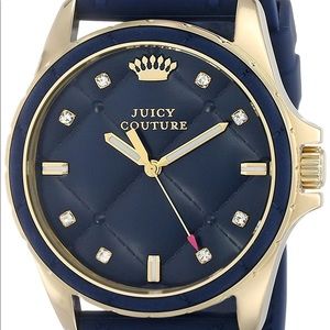 Juicy Couture Stella Navy Blue Quilted Dial Watch